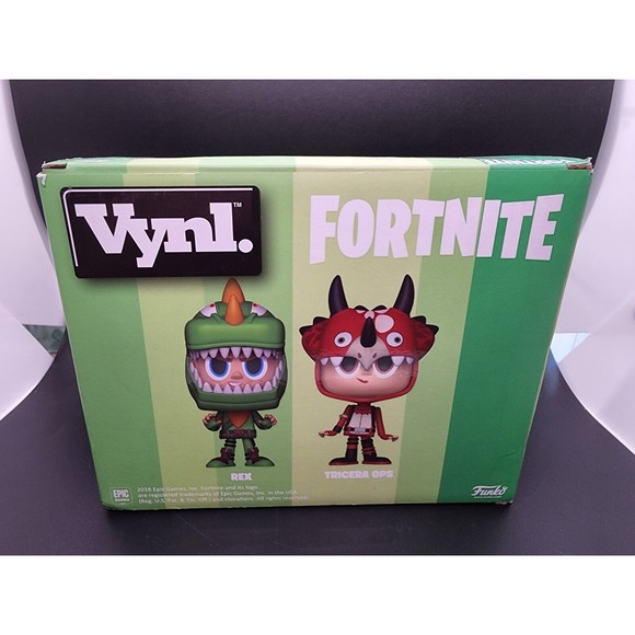 Funko: Rex + Tricera Ops. Vinyl Vynl Fortnite 2-Pack (2018), NIB New-In-Box - Picture 6 of 9